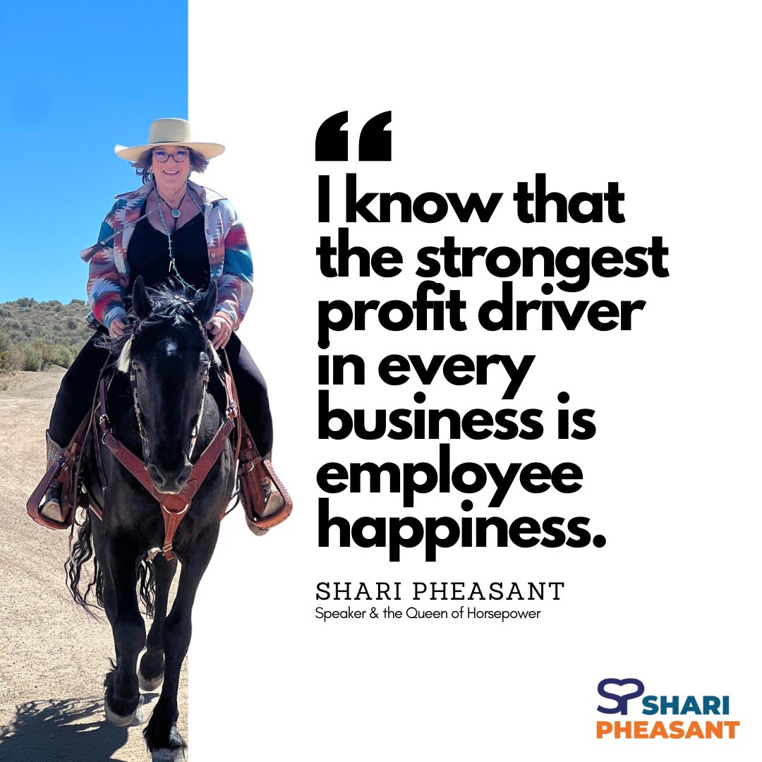 sharipheasant's tweet photo. Riding the Wave of Success: Just as skilled horsemanship guides a smooth ride, leadership fostering employee happiness leads to success.

#EmployeeHappiness #BusinessSuccess #ShariPheasant https://t.co/9AoXB7jG3u