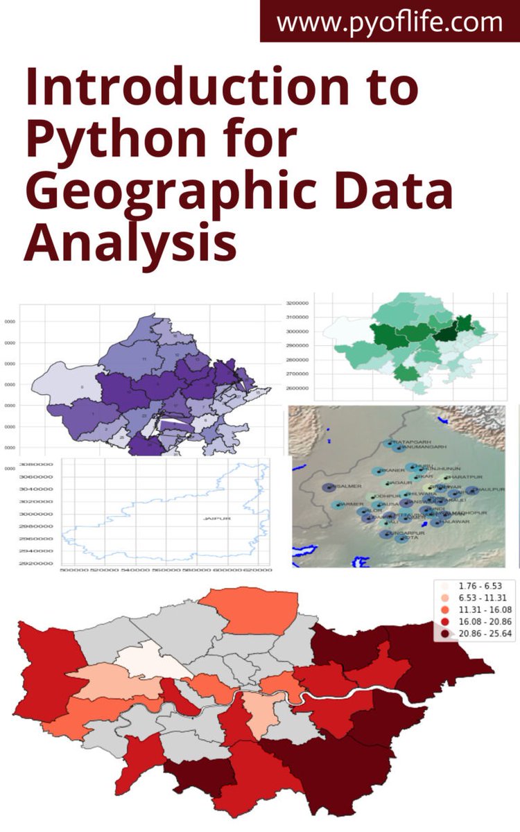Parajulisaroj16's tweet image. This book aims to introduce you to the basics of using Python for geographic data analysis, exploring the essential libraries, tools, and concepts. pyoflife.com/introduction-t…
#DataScience #pythonprogramming #spatialanalysis #datavisualizations #dataAnalytics #datascientists