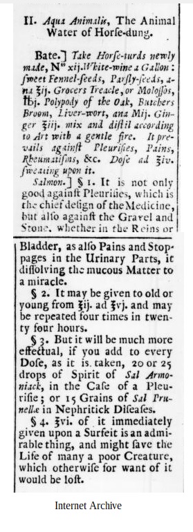 SueCooperBridge's tweet photo. #SnippetsOfHistory📜
Having skipped out many stables, I never knew that the water in 'Horse Dung' could aid so many ailments! It appeared to in 1706!
#18thCentury 🐴💩#Curatives https://t.co/YTlCYOouOv