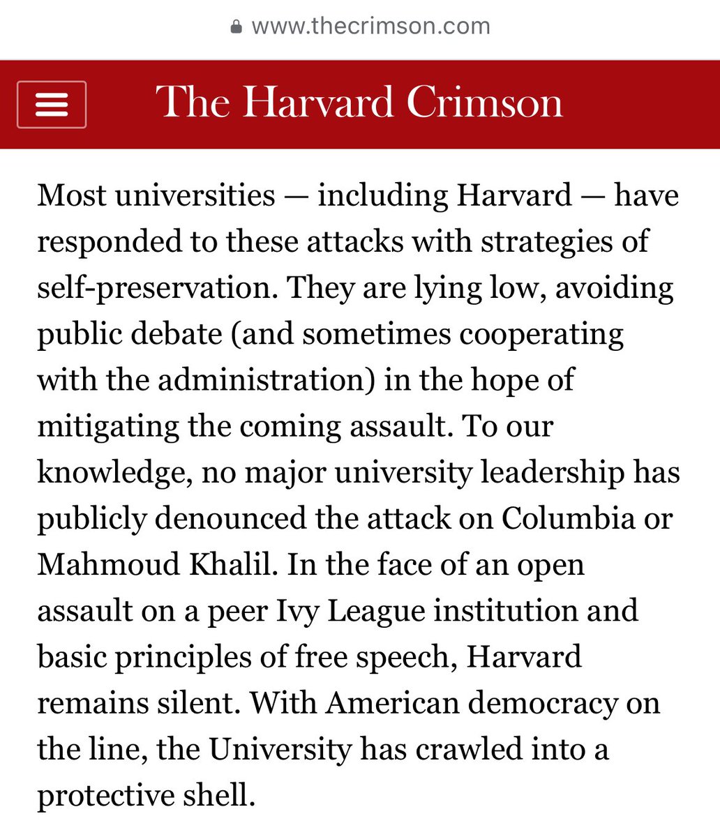Imagine sitting on a 50-billion endowment and not taking the opportunity to spearhead the defence of academic freedom in your country. 

Well at least we know now what these sorts of schools are all about.