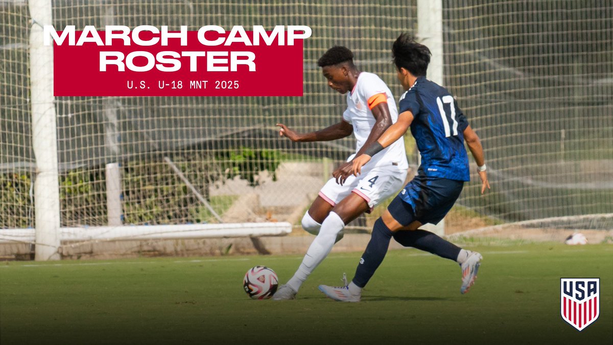 USYNT's tweet photo. The #U18MNT will take on Morocco on March 22 and Norway on March 25 during a training camp in Marbella, Spain from March 17-25. » https://t.co/tH9n9M1us9 https://t.co/l942USGCm7