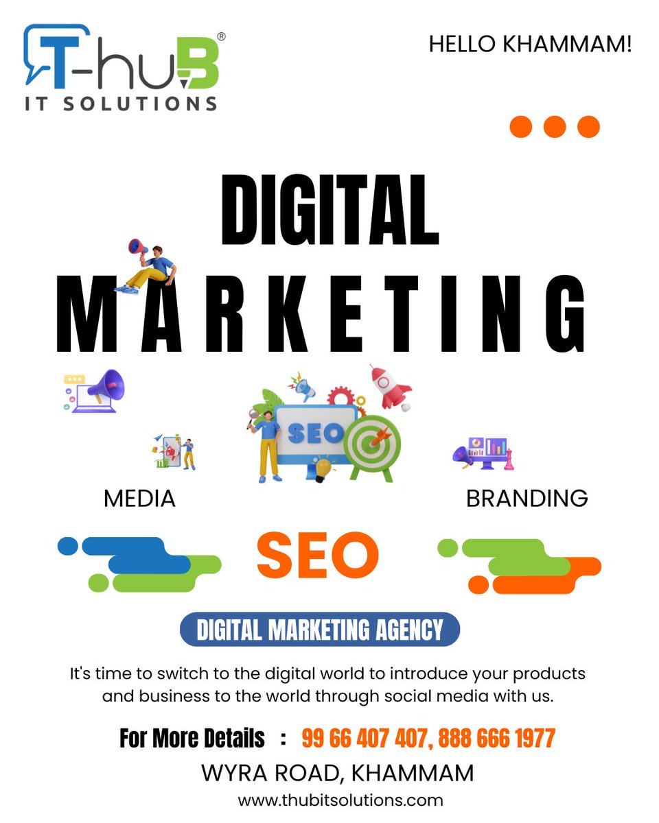 ThubitSolutions's tweet image. 🚀Grow Your Business with the Best Digital Marketing Agency in Khammam!🎯
🔹 SEO &amp;amp; Google Ranking 📊
🔹 Google &amp;amp; Facebook Ads 🎯
🔹 Bulk SMS &amp;amp; Voice Call Services 📞
🔹 Web Development &amp;amp; Branding 🌐
It’s time to switch to the digital world and make your business shine online!