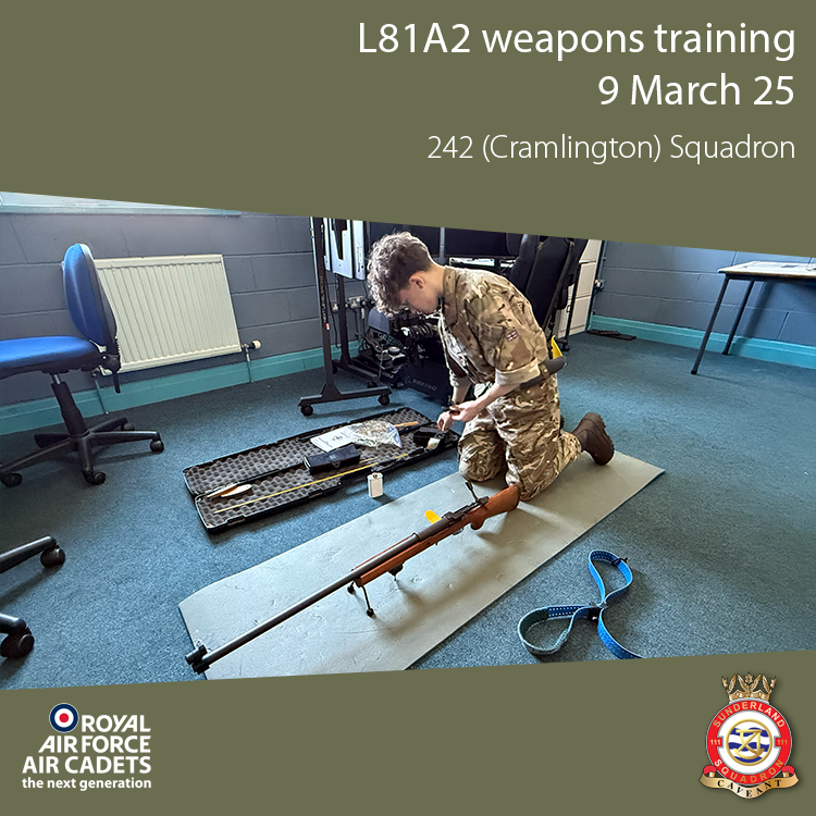 Last weekend two of our cadets completed their initial training on the L81A2 Cadet Target Rifle.

This training qualifies them to try out for the Inter Services Cadet Rifle Meeting and compete against tri-service cadets from across the UK at NRA Bisley - a hearty well done!