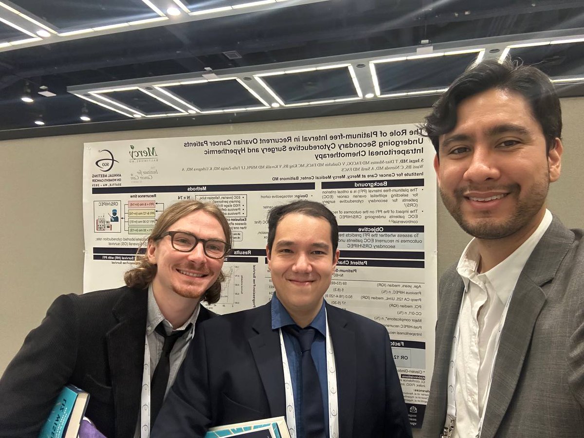 Thank you, <a href="/SGO_org/">SGO</a> , for the opportunity to present our study on the role of #PlatinumFreeInterval in #OvarianCancer patients undergoing secondary #CRSHIPEC!

As someone passionate about medical oncology and dedicated to #HIPEC research, I was happy to discuss our findings with