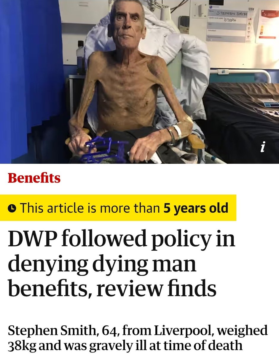 I know it's popular for politicians to target people with disabilities but never forget that the DWP found Stephen Smith was fit to work. 

The austerity killed around over 148,000 excess deaths were directly attributed to the impact of austerity.