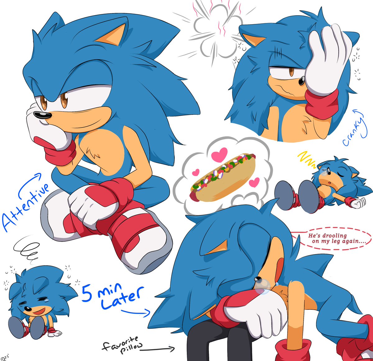 "Narcoleptic Sonic"

An AU for all of us who feel incredibly tired/sleepy. 💙😴😪😅

#SonicTheHedgehog