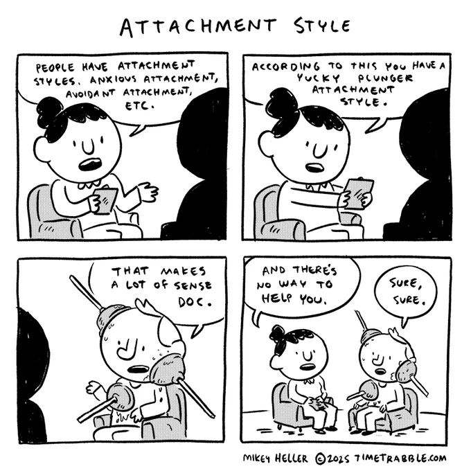 i drew a comic about attachment styles 