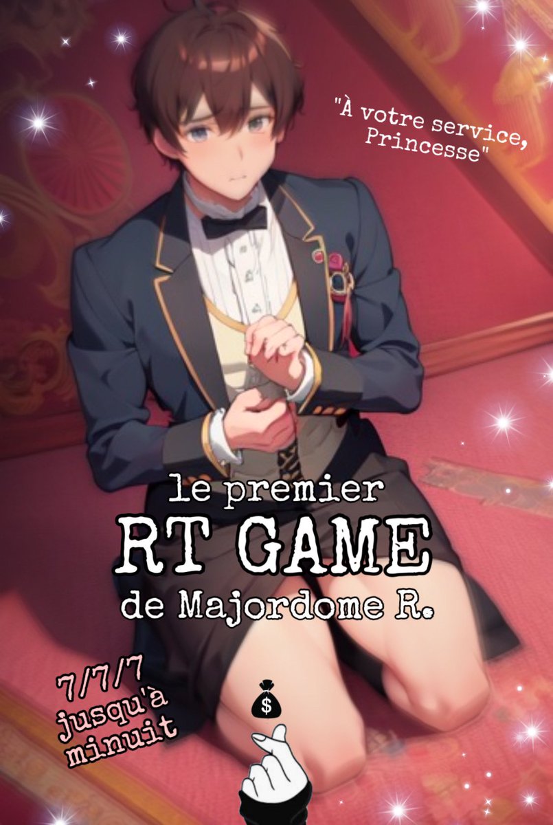 lemonade00twi's tweet photo. 💰 RT GAME 💰 

Ce soir, Majordome R. va débuter son service. Pour fêter ce début d’appartenance, quoi de mieux que de le soumettre au doux supplice du RT game ? 🌹 

Like : 7€
Comm : 7€
RT : 7€

Soumis et collègues dominas, c’est l’heure de vous défouler 💕 

Findom paypig https://t.co/fiLrZsSim3