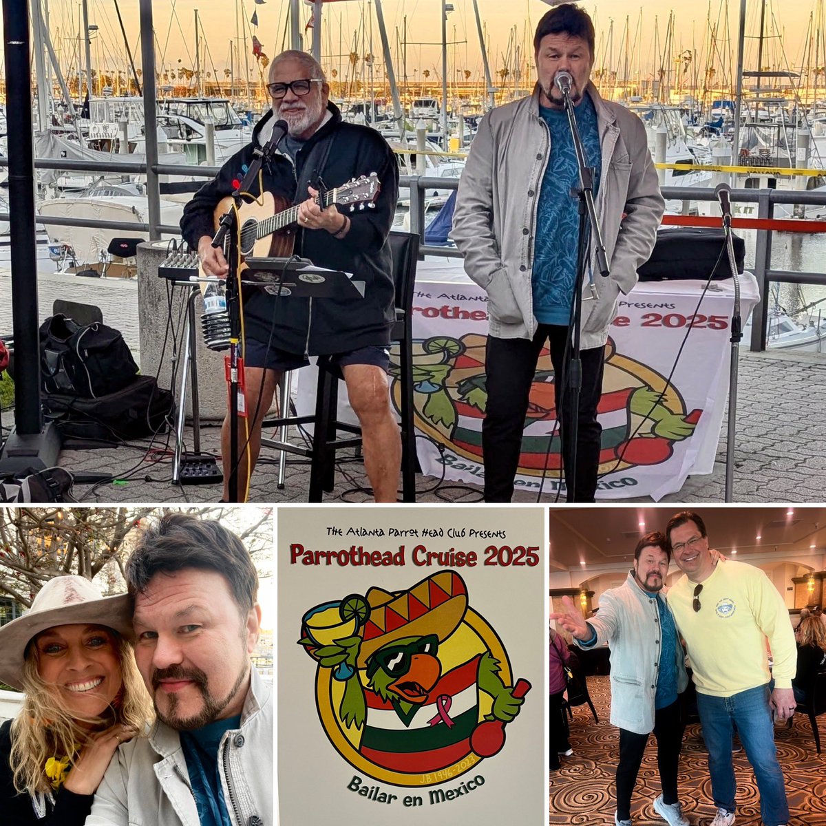 JeffPike's tweet image. March 15, 2025 - San Pedro, California 

Performing with Jerry Gontang at The Bon Voyage Party for the 2025 Atlanta Parrot Head Cruise was great. I also ran into Bob Karwin and Erica Sunshine Lee, who I will perform with at Cabo Wabo in Cabo San Lucas this Tuesday - #jeffpike