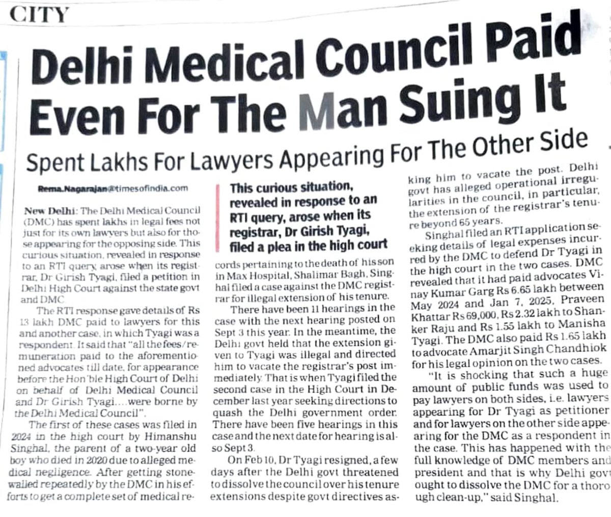 FORDA INDIA (@fordaindia) on Twitter photo Delhi Medical Council has been marred by corruption, irregularities, and defiance of government orders. Few individuals are running it in an autocratic manner, disregarding law & order. 
<a href="/drpankajbjp/">Pankaj Kumar Singh</a> <a href="/LtGovDelhi/">LG Delhi</a> <a href="/hemantrajora_/">Hemant Rajaura</a> <a href="/ANI/">ANI</a> <a href="/Virend_Sachdeva/">Virendraa Sachdeva</a> <a href="/PTI_News/">Press Trust of India</a> <a href="/BJP4Delhi/">BJP Delhi</a> <a href="/CMODelhi/">CMO Delhi</a> Delhi Medical Council has been marred by corruption, irregularities, and defiance of government orders. Few individuals are running it in an autocratic manner, disregarding law & order. 
<a href="/drpankajbjp/">Pankaj Kumar Singh</a> <a href="/LtGovDelhi/">LG Delhi</a> <a href="/hemantrajora_/">Hemant Rajaura</a> <a href="/ANI/">ANI</a> <a href="/Virend_Sachdeva/">Virendraa Sachdeva</a> <a href="/PTI_News/">Press Trust of India</a> <a href="/BJP4Delhi/">BJP Delhi</a> <a href="/CMODelhi/">CMO Delhi</a>
