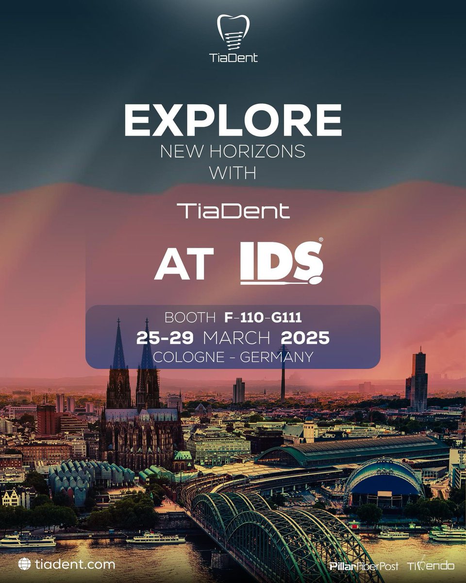tiadent__'s tweet photo. 🌟 Explore new horizons with Tiadent at IDS! 🚀 Join us as we unveil innovative solutions and connect with industry leaders. Don’t miss the chance to discover what’s next in dental technology! #IDS2025 #Tiadent #InnovationInDentistry https://t.co/rFLaz96Rfw