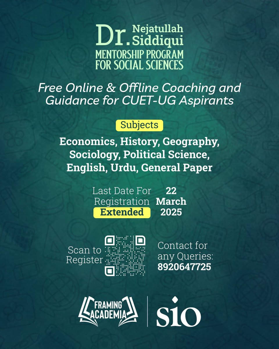 sioupcentral's tweet photo. Last Date for Registration Extended 22 March 2025 https://t.co/GtTQAtJ1N6