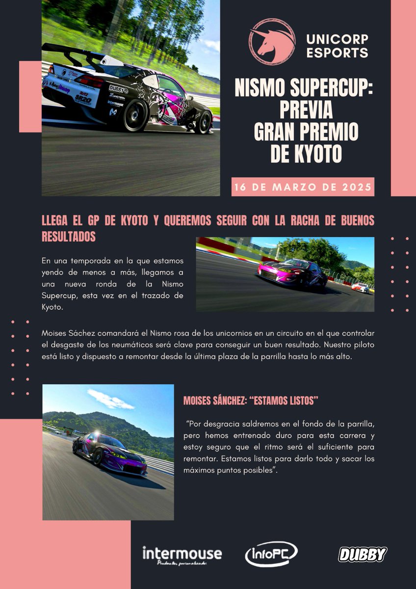 KYROS_ESPORTS's tweet photo. *PREVIA NISMO SUPERCUP*🎙️🏁