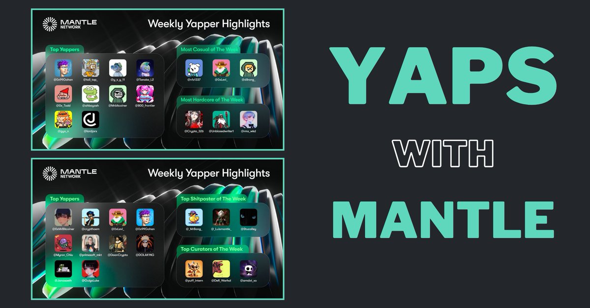 0x99Gohan's tweet photo. Wow, it's been a while since I've felt this kind of competitive excitement haha.

2 weeks ago, I was incredibly lucky to be the Weekly Top Yapper of @Mantle_Official on $KAITO

And last week, once again, I managed to secure the top 4 spot!

Honestly, this made me really happy. It's been a long time since I felt the thrill of grinding for the top like this which reminds me of my old online gaming days haha 😆

A huge thanks to the Mantle team and @KaitoAI for creating such a fun experience

Let's see if I can make it to the TOP again this week 👀

Let's keep yapping on $KAITO with Mantle: https://t.co/aES8SKFU0i