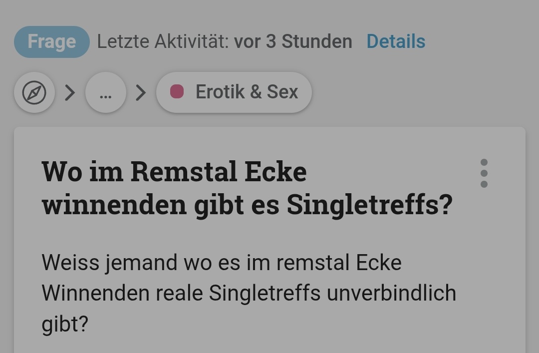 Kann jemand aus Remstal Ecke Winnenden helfen?