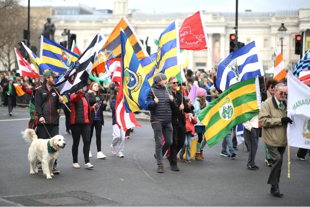 LDN_pressoffice's tweet photo. From marching bands to dance troupes &amp; pageantry, @MayorofLondon's famous St Patrick’s Day Festival &amp; parade saw thousands in the capital today to celebrate Irish culture &amp; community 🇮🇪☘️ https://t.co/63Nakp6I5O