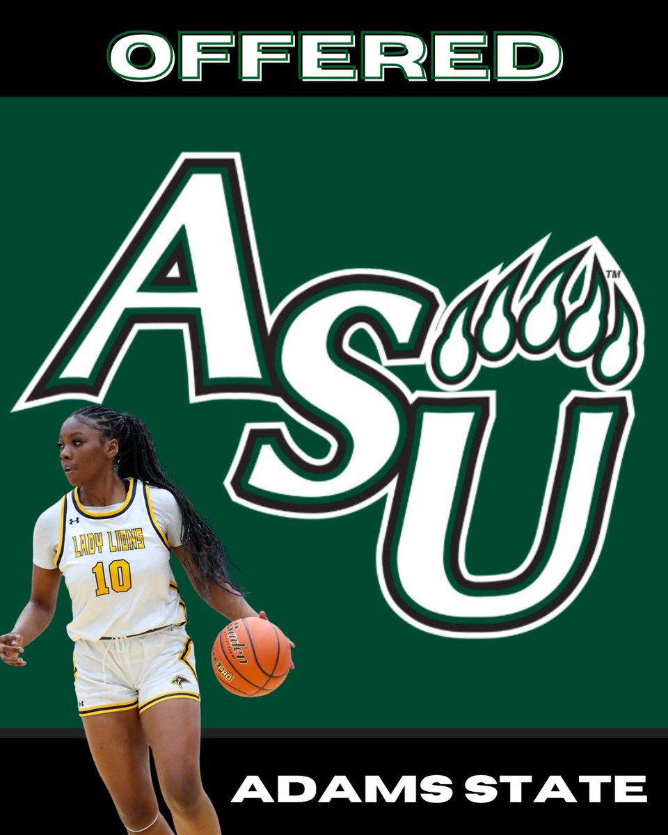 After a great conversation with <a href="/RioCaetano/">Coach Mario</a> I am blessed to receive an offer from <a href="/AdamsStateU_WBB/">Adams State Women's Basketball</a> !  Thank you Coach Mario for this amazing opportunity!
<a href="/PCALionsGBB/">PCA Plano Girls Basketball</a> <a href="/CoachEHollins/">Elgin Hollins</a> <a href="/BIQEliteBball/">BIQ Elite Basketball</a> <a href="/the_CoachWalker/">The_CoachWalker</a> @c1osen