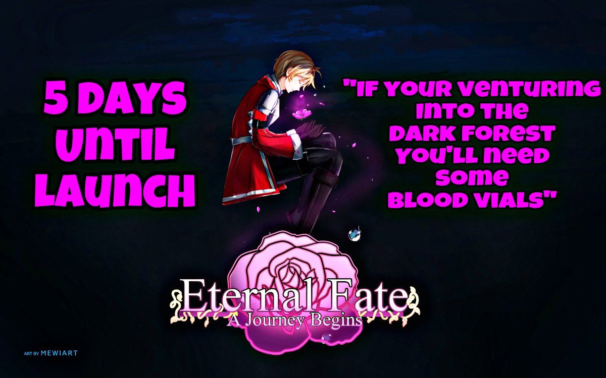EternalFateRPG's tweet photo. 5 days left! Remember blood vials are essential, hoard as much as you can lol. #indiegames #gaming #pcgaming https://t.co/8eNqdFSNUi