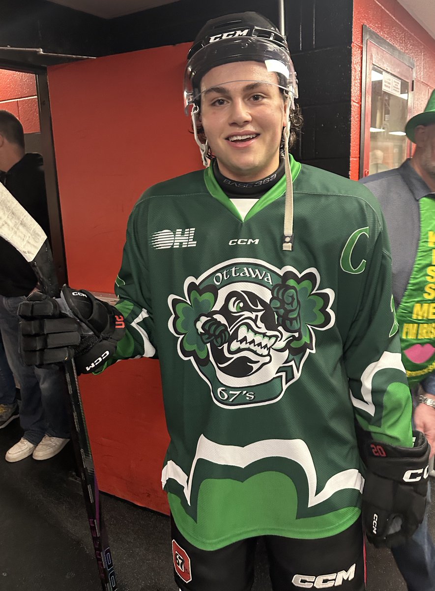 Want this jersey #CBJ prospect Luca Pinelli is wearing?

Like and RT this tweet, while following both the 67’s and <a href="/LansdowneSport/">Lansdowne Sports</a> for a chance to win!