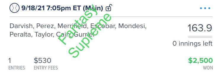 ⚾️I’m not gonna post winnings everyday as it takes up too much time the resume is strong and these are just random screens from the pinned tweet. Between subscribers and myself there have been millions in winnings each season. 

#fanduel #draftkings  #nba #mlb