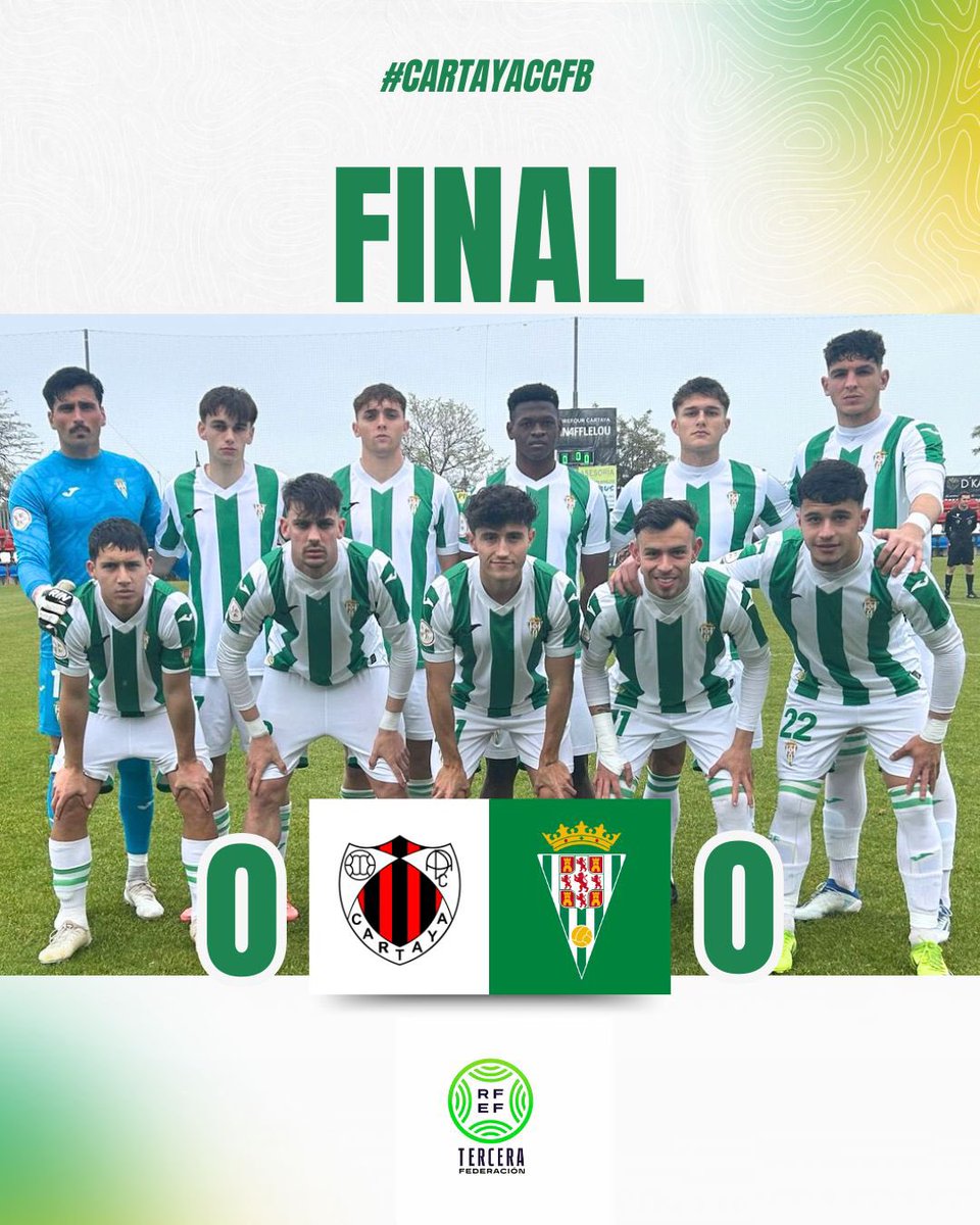 🔚 FINAL |  #CartayaCCFB 0-0

ℹ️ Empate sin goles en la visita del #CórdobaB al <a href="/AD_Cartaya/">Agrupación Deportiva Cartaya</a> 

#TerceraRFEF