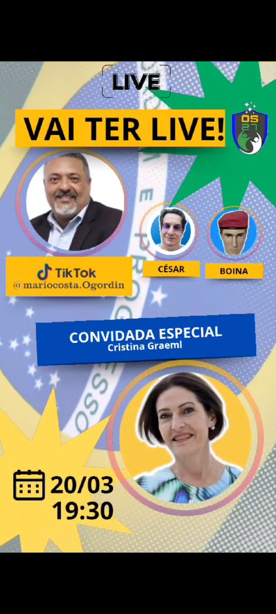 nucleoos27's tweet photo. A primeira entrevista do Núcleo Os 27 com a Cristina Graeml. Venha participar conosco https://t.co/tJ9Y6B0fuT