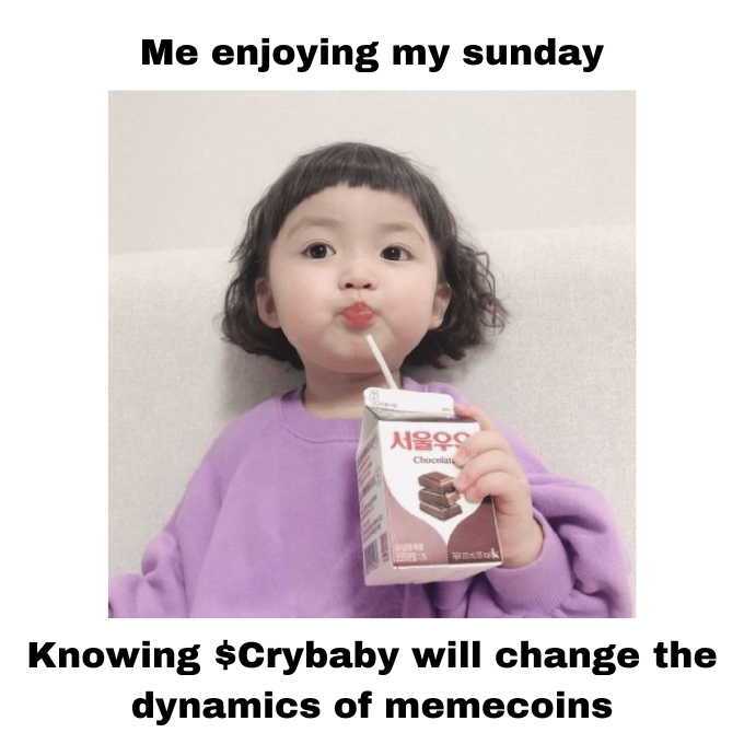 SolCrybaby's tweet photo. If you still miss out, no one can help you.🤡 #CrybabyCoin #Solana #MemeCoin #1000xGem #CryptoMoonshot #SOL #CryBaby #JinMiran https://t.co/EBUUK7zaFH