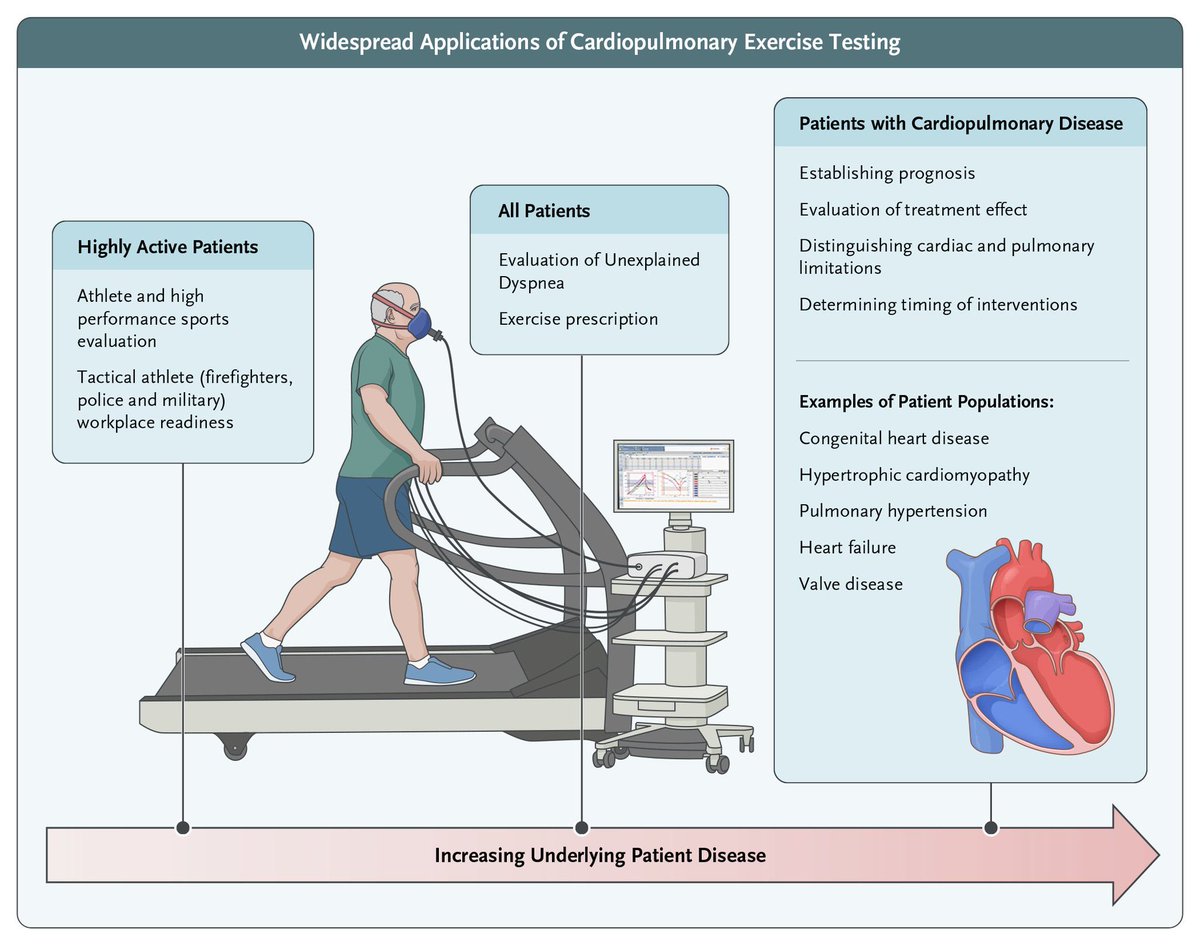 🔴 Cardiopulmonary Exercise Testing <a href="/NEJM/">NEJM</a> #CardioEd #Cardiology #exercise <a href="/NEJMEvidence/">NEJM Evidence</a>