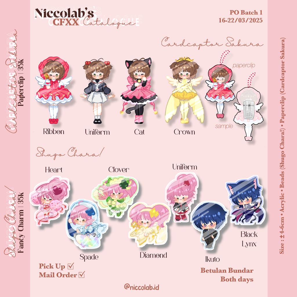 niccolab_id's tweet photo. Open PO Batch 1 16-22 Maret 2025
Link :
https://t.co/nIL7pq3zZN
#comifuro20 #katalogcomifuro20 #CFXX #katalogcomifuro #comifuro #comifurocatalogue #comicfrontier #comicfrontier20 #CardCaptorSakura https://t.co/oPYGTgY9Pt