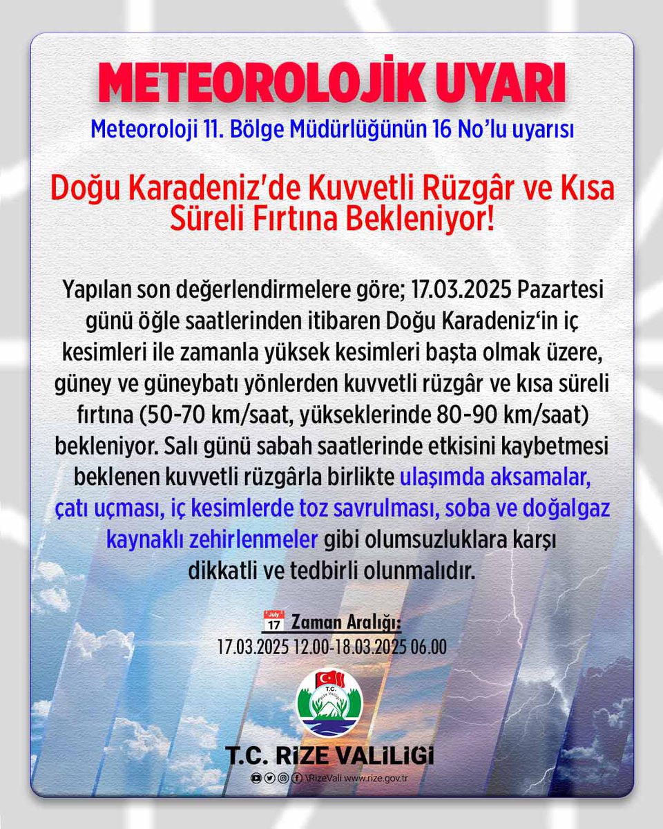 Ard_Kaymakamlik's tweet photo. Meteoroloji Uyarısı 🚨 https://t.co/AYHAC4CC7l