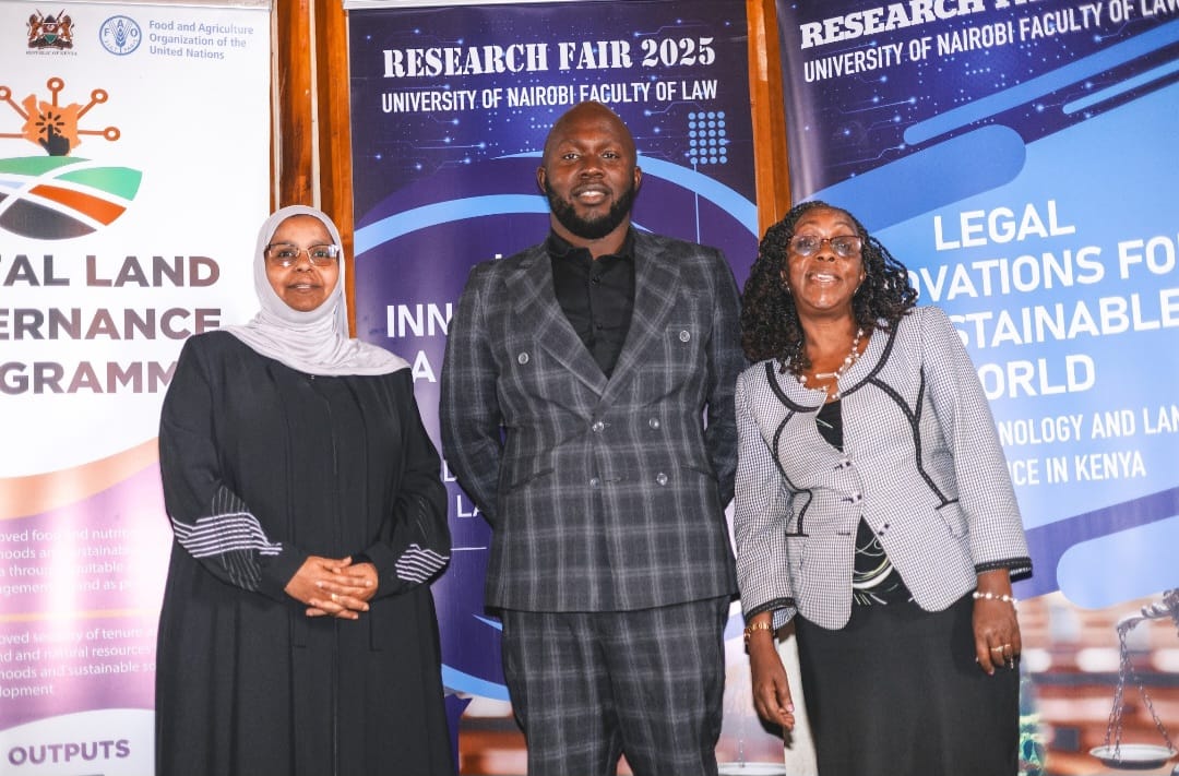 uonlj's tweet photo. What an incredible event! A huge thank you to everyone who joined us for Research Fair 2025. We were thrilled to see such engaging discussions about bridging technology and land governance. Grateful to the sponors of our event @EUinKenya @FAOKenya @UoNLawFaculty. https://t.co/OGJVBo5h3L