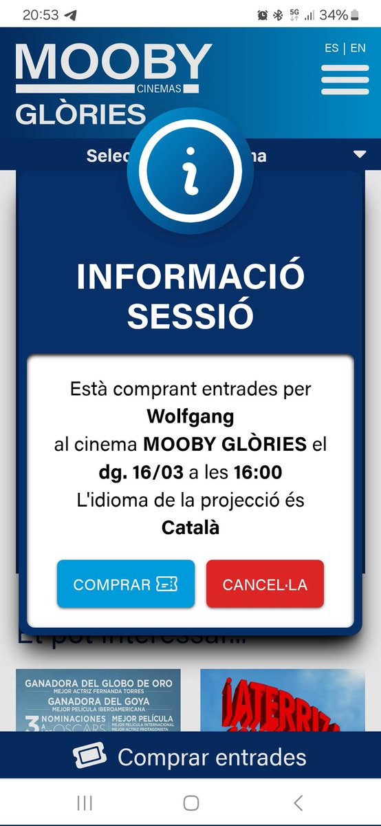 deyzaguirre's tweet photo. Atenció: EL CATALÀ ÉS PERILLÓS.
Per això, en comprar una entrada als cinemes #mooby t'adverteixen de la gravetat de la situació i dels riscos en què pots incórrer. Potser el Conseller @VilaFx pot assessorar-los. https://t.co/R7Dp2QABjb