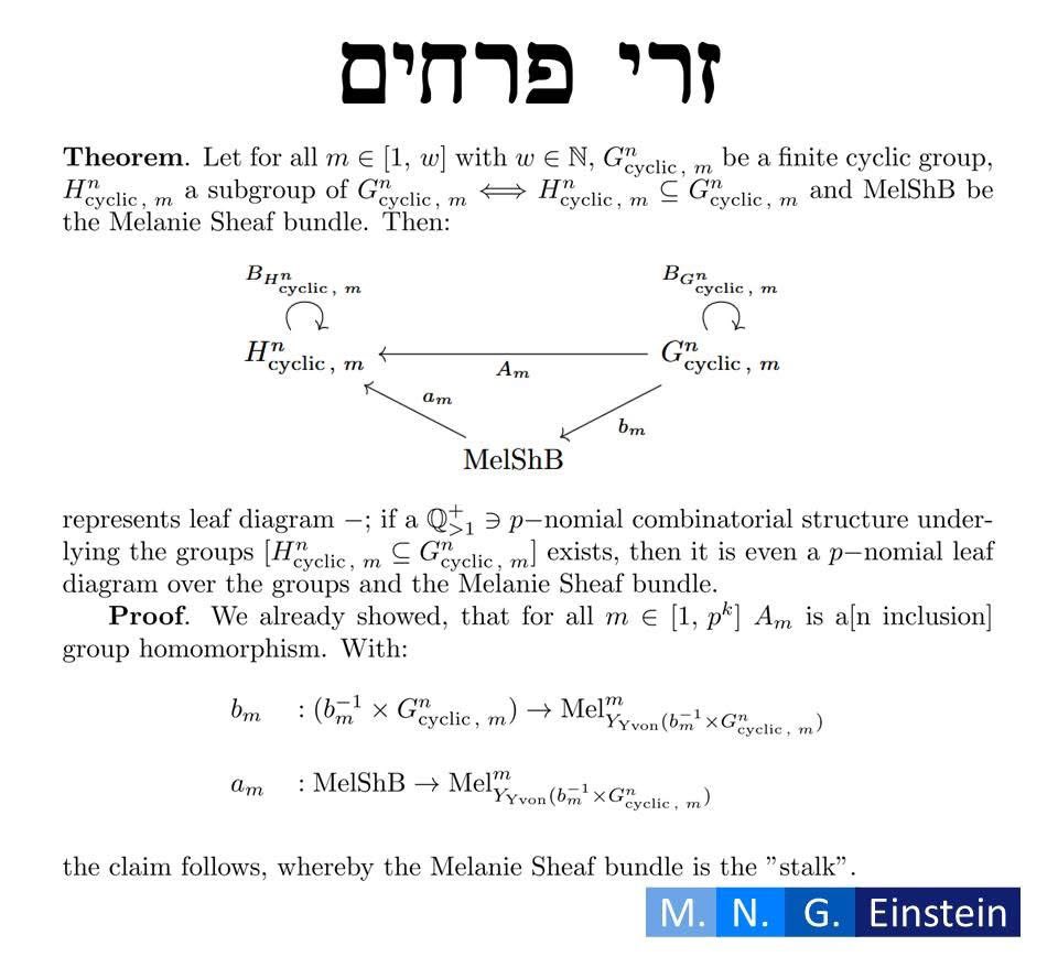 CombinatorialN7's tweet photo. What are (p-nomial) leaves? and what do Melanie Sheaf bundles have to do with them? How are they constructed? And what are (d-dimensional p-nomial) bouquets?

More on that and the Melanie Sheaf in part four, chapter eight under:

https://t.co/ltpI0MMhIe

Have fun. https://t.co/rpqBIpalI5