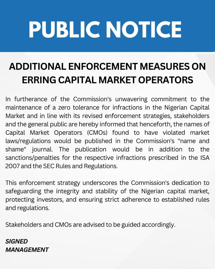 SECNigeria's tweet photo. Attention https://t.co/6XwFDAkFza