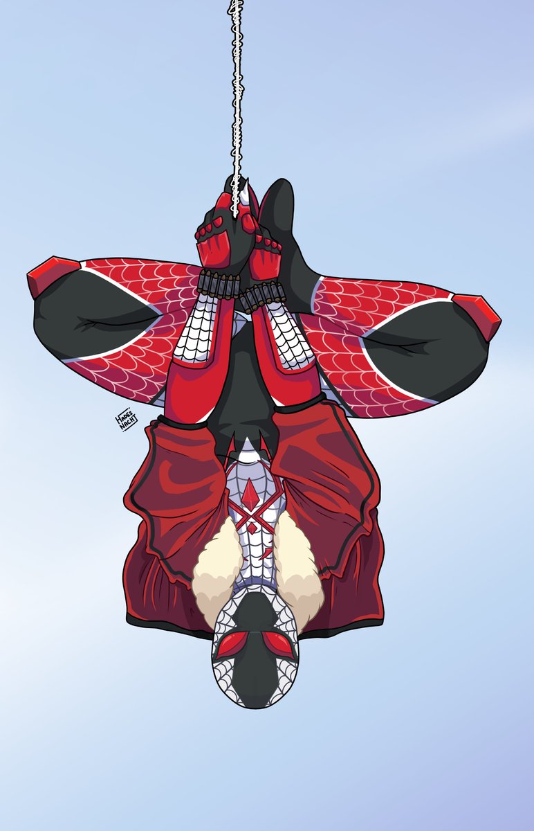 Nerdri_V2's tweet photo. Okay so time to do this part again! I am a Spiderverse fan with a lot of OC characters and stuff, my primary is this girl:

Anri Carmicheal aka the Sable Spider, Proud native of the Martian city of Nova York (Earth sux) and the resident Spider of Earth-107244 (but like not EARTH) https://t.co/dIWbQ2jI3T