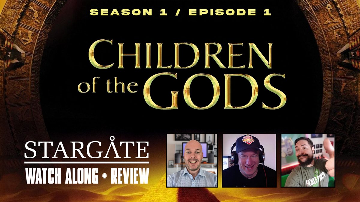 Lock in those Chevrons and join us at 8pm (UK) &amp;  1pm (PST) for our Stargate SG1 - Episode 1 - Children of the Gods - Live Watch Along at the link below with <a href="/PopcastGuys/">The Popcast Brothers</a> 
(Live Streaming the episode in Discord so you can follow along) youtube.com/live/pSmVbaT9s… via <a href="/YouTube/">YouTube</a>