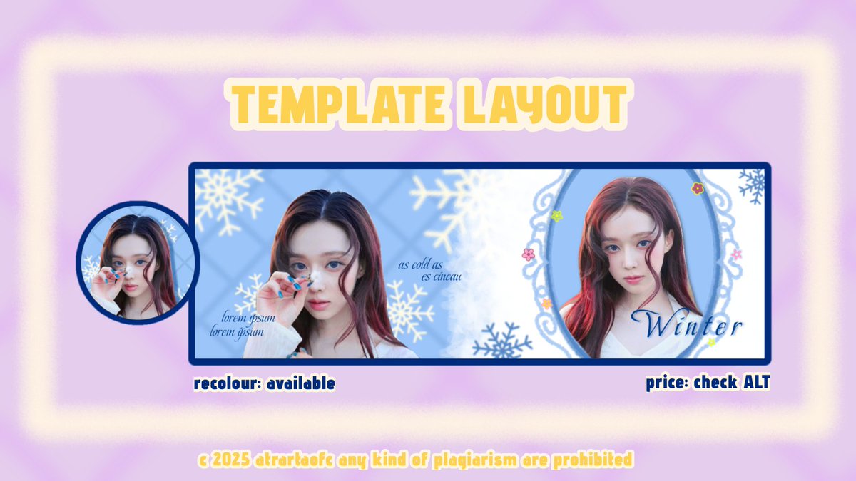 atrartaofc's tweet photo. ---Help RT!

Selamat malam 🧚🏻‍♀️
OSPEK TIME ⏰️
Aku buat layout baru dengan winter dari foto kak @ofENOLA 🥰
Rencananya akan aku jual sebagai template mulai besok kalo aman yaa!

kalau tidak aman boleh DM aku baik² ia 🥰
Timaaci 🍭🫶🏻
#zonauangᅠ
#zonaba #zonalayout https://t.co/UnCOZQFrHF