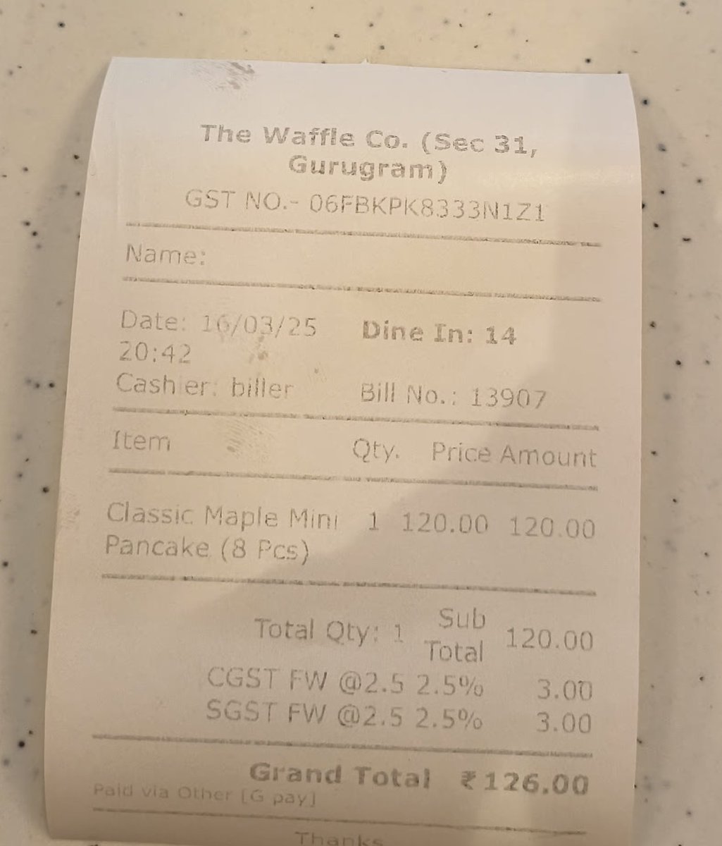 pranshu404's tweet photo. Very bad quality and pathetic service at The Waffle Co, Sector 31 Gurgaon. Staff was rude and did not want to take orders. Is it the size of pancakes you offer and with so much oil in it.
 @TWCwakad_Pune
#patheticservice https://t.co/gwRiZLFkGx