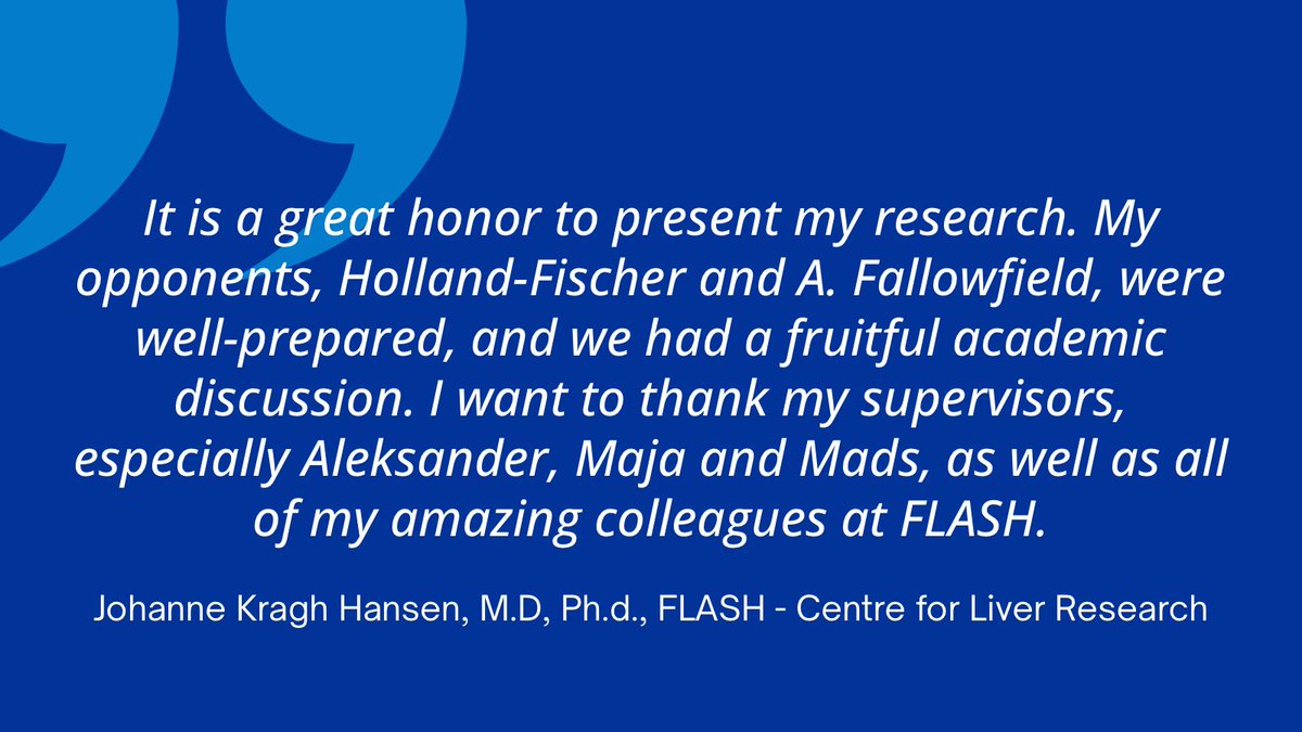 FLASH - Liver Research (@flash_ouh) on Twitter photo Huge congratulations to our amazing colleague, <a href="/Johanne_Kragh/">Johanne Kragh Hansen, MD, PhD</a>, on earning her ph.d!🥳
Her research will greatly enhance our understanding of how molecules and bacteria change in steatotic liver disease.
We're so proud of you, Johanne!👏
#FLASH #PhDAchievement Huge congratulations to our amazing colleague, <a href="/Johanne_Kragh/">Johanne Kragh Hansen, MD, PhD</a>, on earning her ph.d!🥳
Her research will greatly enhance our understanding of how molecules and bacteria change in steatotic liver disease.
We're so proud of you, Johanne!👏
#FLASH #PhDAchievement