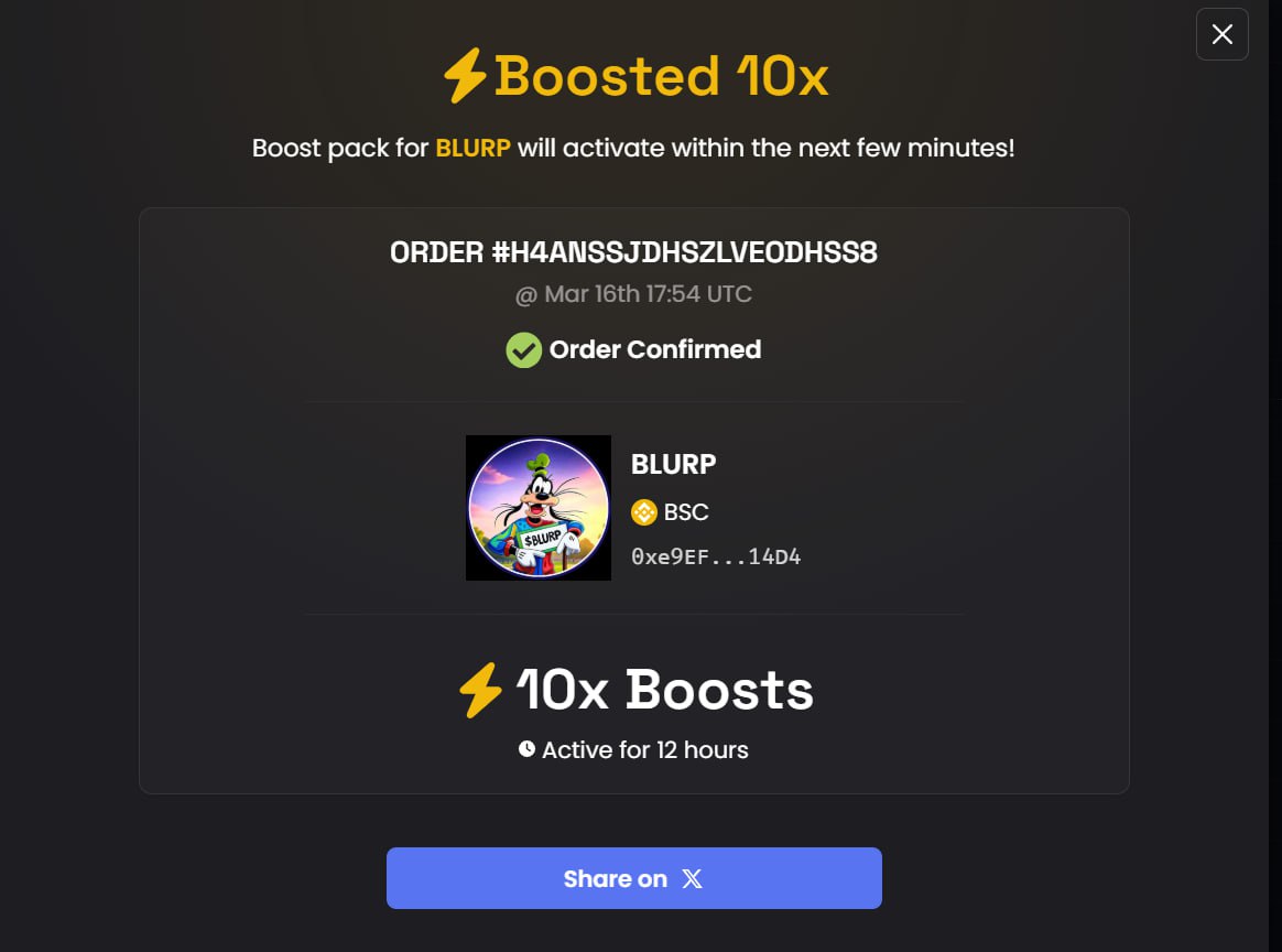 blurpbsc's tweet photo. https://t.co/p2IkM0aIKf

10x boost paid 👍 https://t.co/5S8yPqNA7U