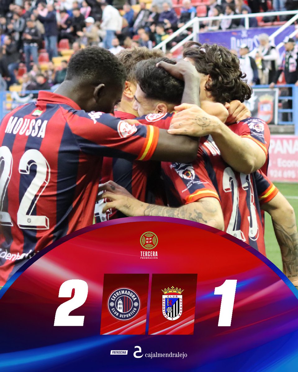 🔚 𝗙𝗜𝗡𝗔𝗟 𝗗𝗘 𝗣𝗔𝗥𝗧𝗜𝗗𝗢 ➕3️⃣✅

LOS TRES PUNTOS SE QUEDAN EN CASAAAAAAAA

⚽️⚽️ DIEGUITO 

VAAAAAAAMOOOOOOOOOSSSSSS 🔵🔴

#ExtremaduraBadajoz #TerceraRFEF