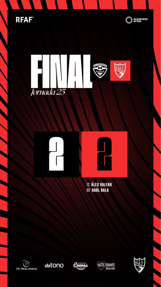 Final del partido. Nos marchamos con un punto muy valioso de Taraguilla. ❤️🖤
