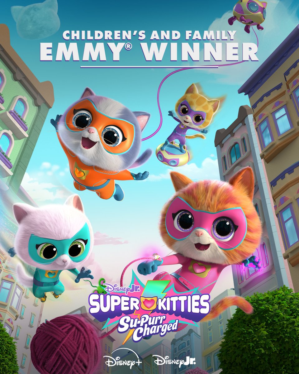 DisneyJr's tweet image. We are thrilled to announce that SuperKitties and Star Wars: Young Jedi Adventures each won a Children's and Family Emmy award! 🏆 Congratulations!