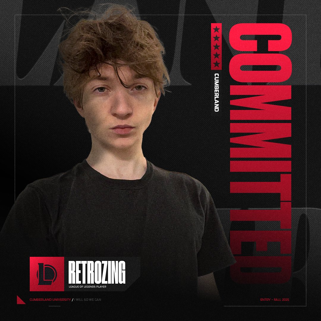 The first of the new generation of College League of Legends, WELCOME <a href="/retrozing/">Retrozing</a> TO CUMBERLAND UNIVERSITY.🧙‍♂️

A Mid laner with challengers experience, Retro aims to be the star power on our newest roster on campus.