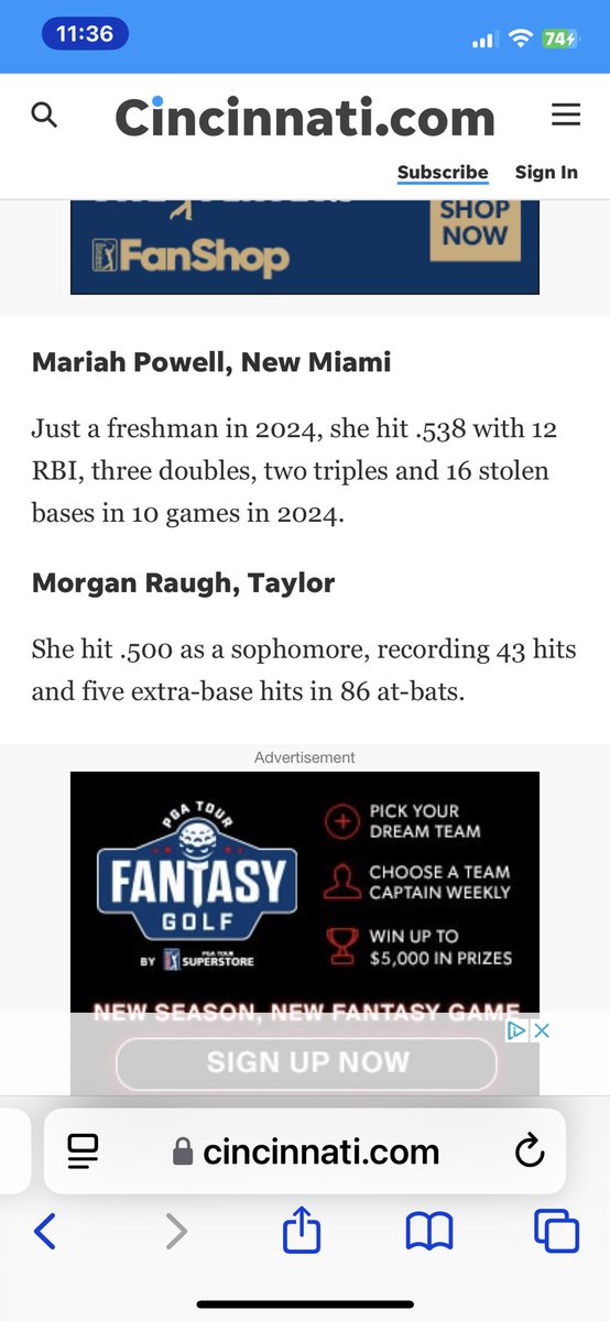 I wanted to thank the enquirer for recognizing me as one of top returning high school softball infielders. I can’t wait to see what the season holds!!

cincinnati.com/story/sports/h…