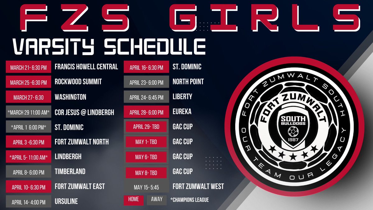 So excited for this upcoming high school season and this group of girls!! Below is our game schedule! <a href="/FZS_Soccer/">FZS Girls Soccer</a>  <a href="/ImYouthSoccer/">ECNL/GA/Recruiting/College Soccer</a> <a href="/ImCollegeSoccer/">College Soccer Truth ™</a> <a href="/GAcademyLeague/">Girls Academy</a>