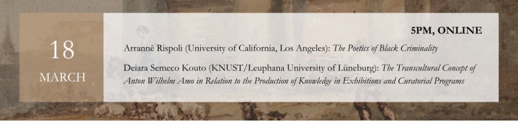 Our final session of Lent term is on Tuesday! We will be hosting an *online only* event featuring two exciting papers from @arrannerispoli and Deiara Semeco Kouto. DM us for the Teams link or subscribe to our mailing list via the link in our bio.