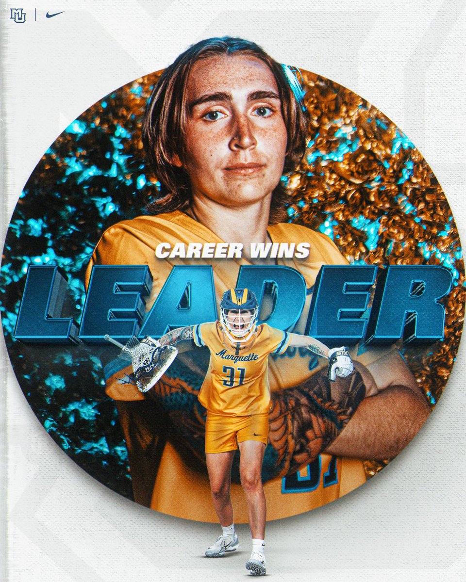 MarquetteWLax's tweet photo. No. 1️⃣

Brynna Nixon is now Marquette’s all-time wins leader after her 25th win of her career today! #WeAreMarquette https://t.co/0kiKxHh5Wv