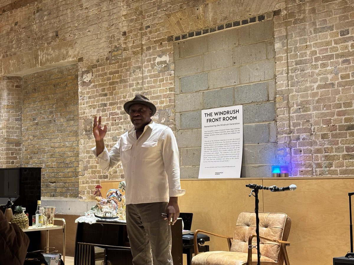 ⁦<a href="/TonyFairweathe3/">Tony Fairweather</a>⁩ gave an excellent Talk on The Front Room and a fab introduction to his book, Twenty-Eight Pounds Ten Shillings: A Windrush Story <a href="/woolwichworks/">Lisais@</a>. Shout out to the In Celebration Of My Sisters concert  on Mothering Sunday, 30thMarch,7.30pm Woolwich Works