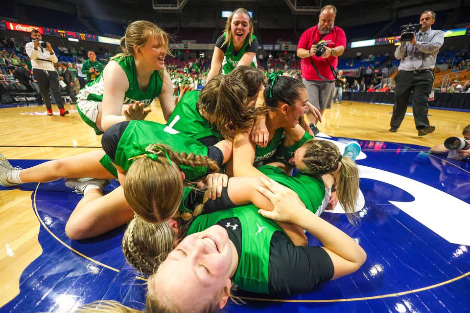 Your 2025 AA Girls Basketball State Champions! This is the 3rd WVSSAC State Championship in program history! ☘️(1979,2007,2025)